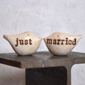 Wedding cake topper ..."just married"