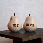 Wedding cake topper ..."mr mrs" pears