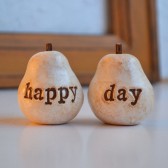 Wedding cake topper..."happy day" pears