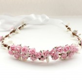 Pink Floral Crown Wedding