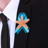 Turquoise Starfish Wedding Boutonniere