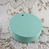 Aqua Round Circle Tags