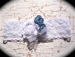 white light blue lace garter