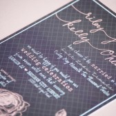 Pink and Grey Hand Lettered Invitation