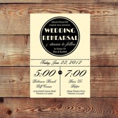 Vintage Rehearsal Dinner Invitation