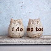 Wedding cake topper...Love bird owls... i do, me too