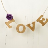 LOVE banner garland