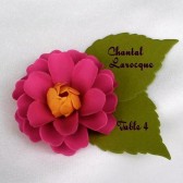 The Zinnia paper flower Escort Card