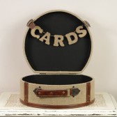 Burlap Card Trunk - Wedding Card Box
