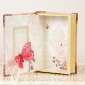 Pink Ring Bearer Book with Butterfly details