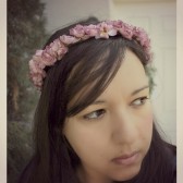 Mauve Pink Floral Crown