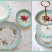 Custom vintage china cake plate stand