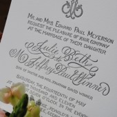 JJ Monogram Wedding Invitation