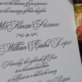Flourish Letterpress Wedding Invitation