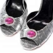 Pink Topaz Magnetic Shoe Clips