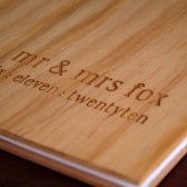 pine engraved guest book