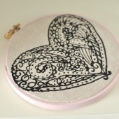Paisley Pink Heart Ornament