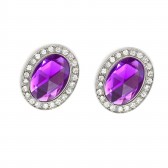 Purple Amethyst Magnetic Shoe Clips