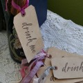 large drink me bottle tags