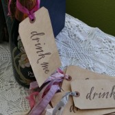 large drink me bottle tags