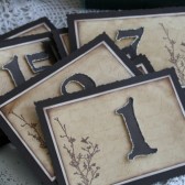 vintage style table numbers