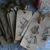 alice in wonderland table number tags