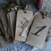 alice in wonderland hang tag table number