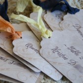 small escort card tags