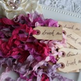 small shipping style \"drink me\" tags