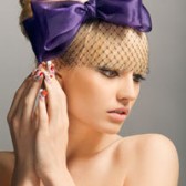 Hope: bow headband with black netting