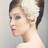 Jennifer : double happiness bridal flower hair clip