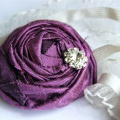 Chic Silk Single Rosette Bridal Garter Set
