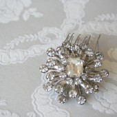 True vintage brooch hair comb