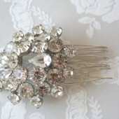 True vintage brooch hair comb