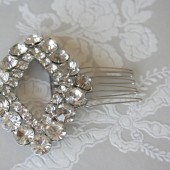 True vintage brooch hair comb