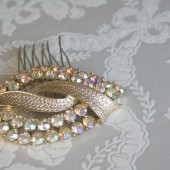 true vintage brooch hair comb