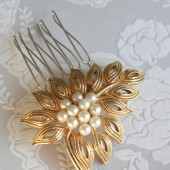 true vintage brooch hair comb