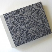 Silver Swirl on Navy Photo Album