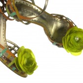 Magnetic Lime Green Flower Shoe Clips