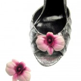 Pink Orchid Magnetic Shoe Clips