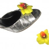 Yellow Orchid Magnetic Shoe Clips