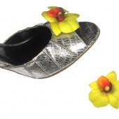 Yellow Orchid Magnetic Shoe Clips