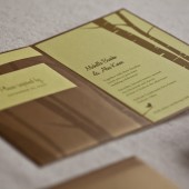 hand crafted wedding invitation