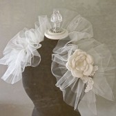 Bridal tulle shoulder wrap