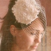 LOVELY - alencon lace tear drop bridal hat