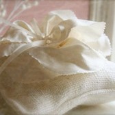 Peony - burlap rind pillow with silk peony flower