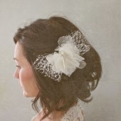 Lottie - french netting and silk hair clip