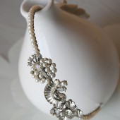 vintage brooch tiara headband