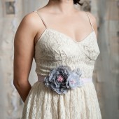 Pewter dress sash by Tessa Kim
