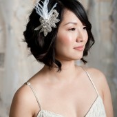 Rhinestone headpiece by Tessa Kim
